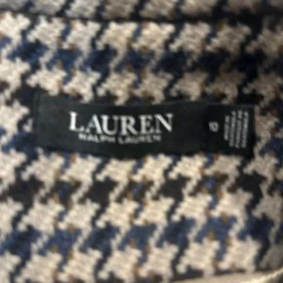 Lauren Ralph Lauren Women's welt pockets reefer Houndstooth Coat - Picture 10 of 11